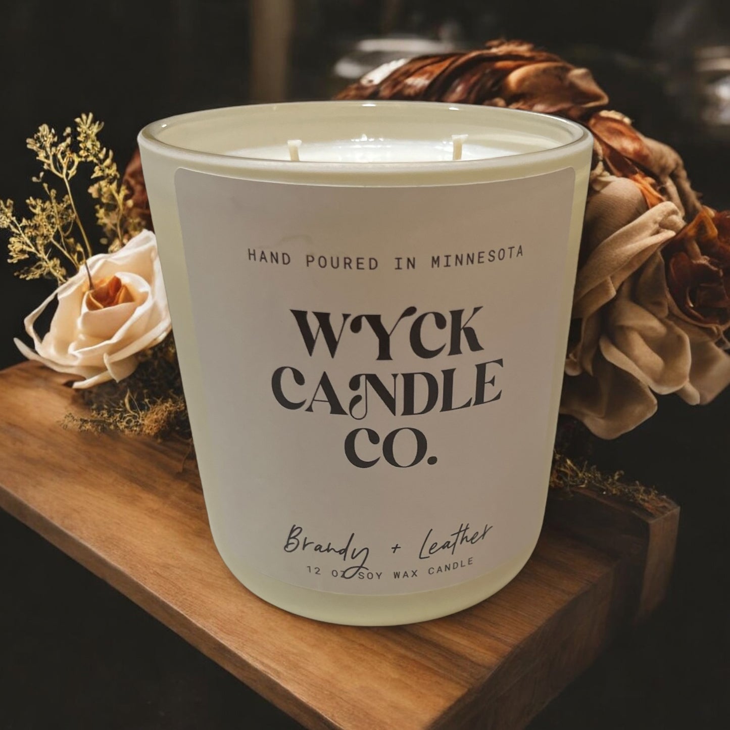 Brandy+ Leather Soy Candle